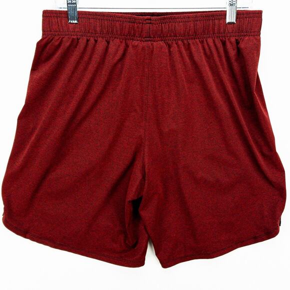 Under Armour Gym Shorts Men's Large Red Black Logo Elastic Waist Drawstring - Picture 9 of 11